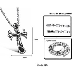 Collier En Titane Avec Croix Pour Homme De Haute Qualité