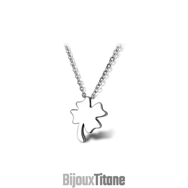 Collier En Titane En Forme De Trèfle Pour Femme, La Reine De La Qualité Collier En Titane En Forme De Trèfle Pour Femme, La Reine De La Qualité
