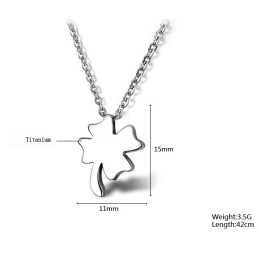 Collier En Titane En Forme De Trèfle Pour Femme, La Reine De La Qualité