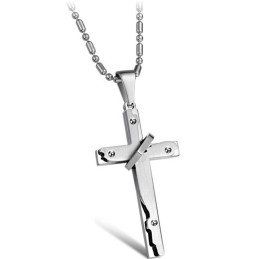 Collier En Titane Avec Croix À Grande Variété