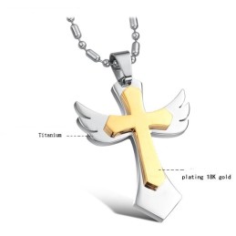 Bien Connu Pour Son Collier En Titane En Forme De Croix De Haute Qualité