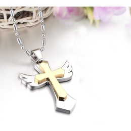 Bien Connu Pour Son Collier En Titane En Forme De Croix De Haute Qualité