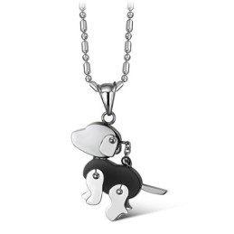 Collier En Titane En Forme De Chien De Qualité Stable