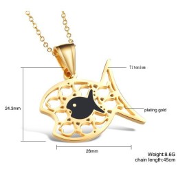 Collier En Titane En Forme De Poisson, Qualité Et Quantité Garanties