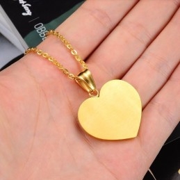 Collier En Titane Avec Coquillage Et Cœur Pour Femme