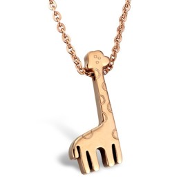 Collier En Titane Durable En Forme De Girafe
