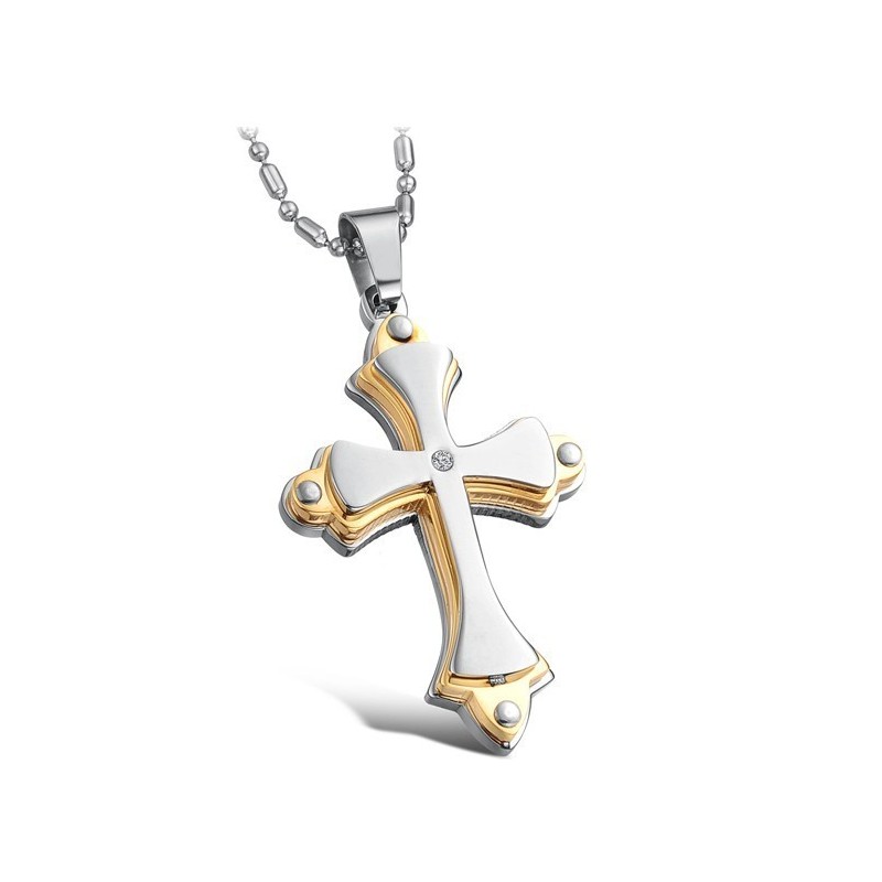 Collier Croix En Titane De Qualité Stable Collier Croix En Titane De Qualité Stable