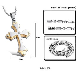 Collier Croix En Titane De Qualité Stable
