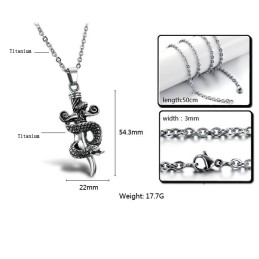 Collier En Titane Avec Croix Pour Homme De Haute Qualité