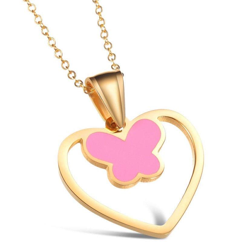 Collier En Titane En Forme De Papillon Pour Femme, Réputé Pour Sa Qualité Supérieure Collier En Titane En Forme De Papillon Pour Femme, Réputé Pour Sa Qualité Supérieure