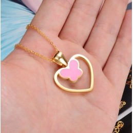 Collier En Titane En Forme De Papillon Pour Femme, Réputé Pour Sa Qualité Supérieure