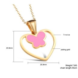 Collier En Titane En Forme De Papillon Pour Femme, Réputé Pour Sa Qualité Supérieure
