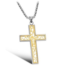 Collier En Titane Avec Croix Masculine De La Reine De La Qualité