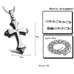 Collier Croix En Titane Avec Strass, Qualité Et Quantité Garanties