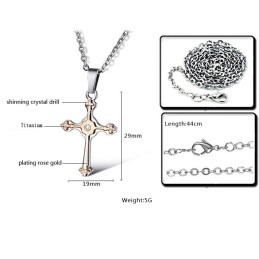 Collier En Titane Avec Croix Féminine, Le Roi De La Quantité