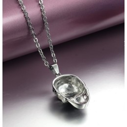 Collier En Titane Avec Tête De Mort Pour Homme De Qualité Supérieure