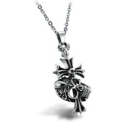 Collier En Titane Avec Croix Masculine, Le Roi De La Quantité
