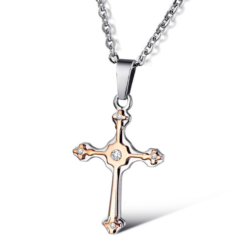 Collier En Titane Avec Croix Pour Femme, De Qualité Fiable