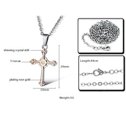 Collier En Titane Avec Croix Pour Femme, De Qualité Fiable