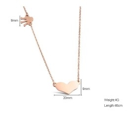 Collier En Titane Sweetheart D'Excellente Qualité