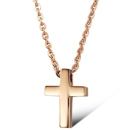 Collier En Titane Avec Croix De Haute Qualité