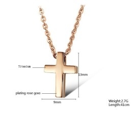 Collier En Titane Avec Croix De Haute Qualité