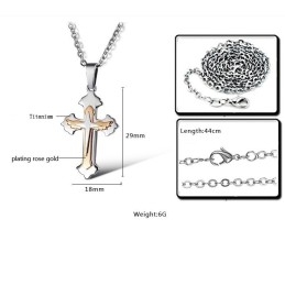 Collier En Titane Avec Croix De Qualité Supérieure