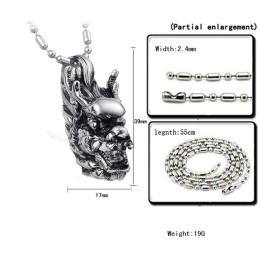 Collier Kirin En Titane Pour Homme, La Reine De La Qualité