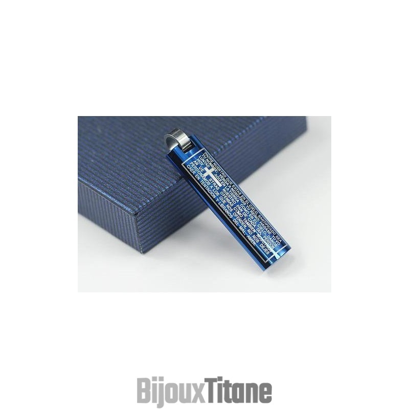 Pendentif Croix Biblique Exquis Et Collier En Titane