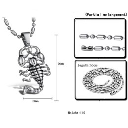 Collier Scorpion En Titane De Haute Qualité