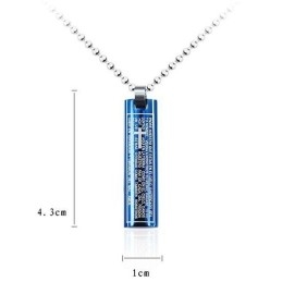 Pendentif Croix Biblique Exquis Et Collier En Titane