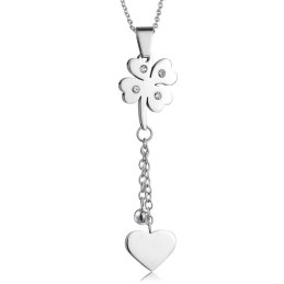 Collier En Titane En Forme De Trèfle Pour Femme, Qualité Et Quantité Garanties