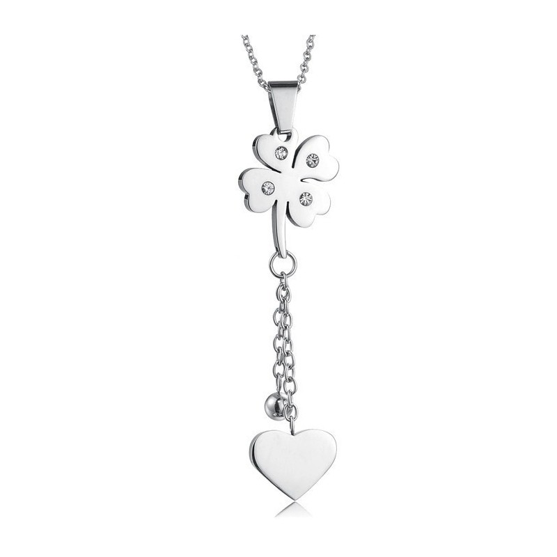 Collier En Titane En Forme De Trèfle Pour Femme, Qualité Et Quantité Garanties Collier En Titane En Forme De Trèfle Pour Femme, Qualité Et Quantité Garanties