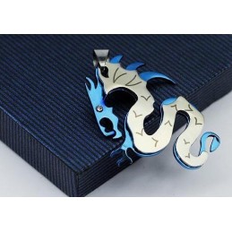 Pendentif Et Collier Tendance En Titane Pur Pour Homme, Motif Dragon