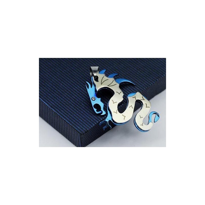 Pendentif Et Collier Tendance En Titane Pur Pour Homme, Motif Dragon