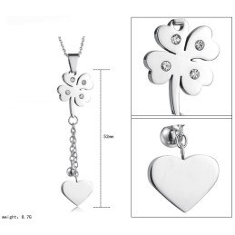 Collier En Titane En Forme De Trèfle Pour Femme, Qualité Et Quantité Garanties