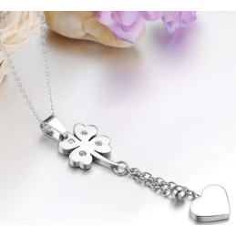 Collier En Titane En Forme De Trèfle Pour Femme, Qualité Et Quantité Garanties