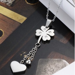 Collier En Titane En Forme De Trèfle Pour Femme, Qualité Et Quantité Garanties