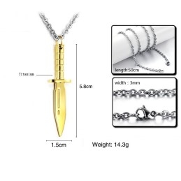 Collier En Titane Doré Complet Avec Spécifications