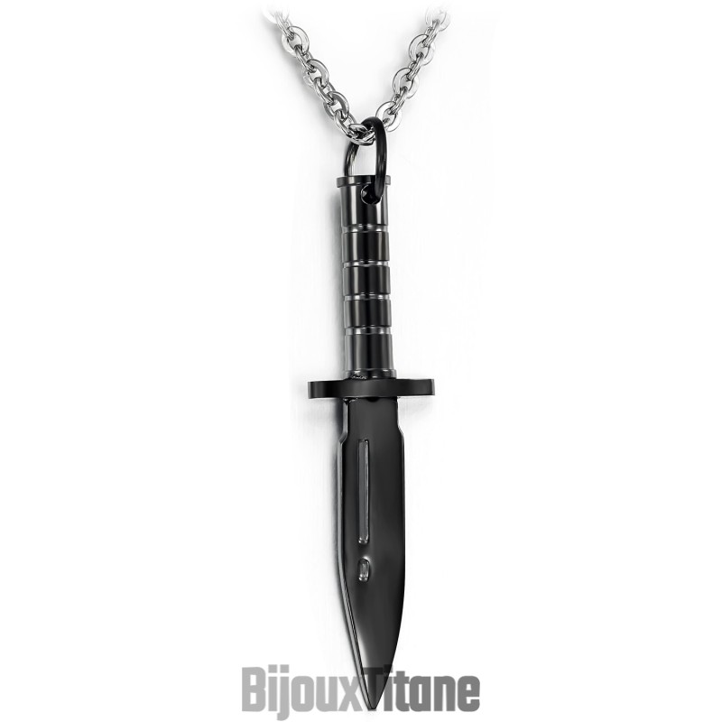 Collier En Titane Avec Poignard Facile À Utiliser