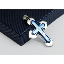 Pendentif Et Collier En Titane Avec Croix Biblique