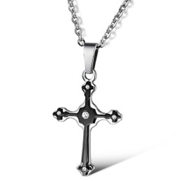 Collier Croix En Titane Pour Femme D'Excellente Qualité Avec Strass