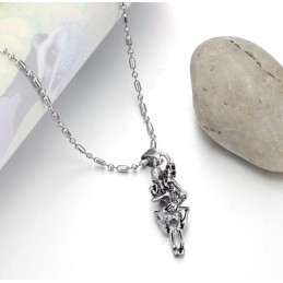 Collier En Titane Avec Tête De Mort Pour Homme, De Qualité Stable