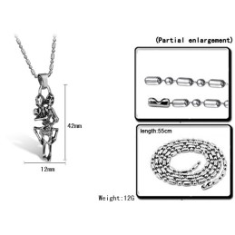 Collier En Titane Avec Tête De Mort Pour Homme, De Qualité Stable