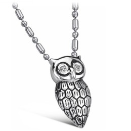 Collier En Titane En Forme De Hibou À Grande Variété