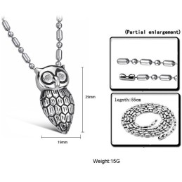 Collier En Titane En Forme De Hibou À Grande Variété