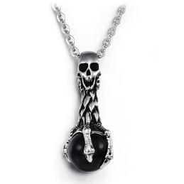 Collier En Titane Tête De Mort De Qualité Et De Quantité Garanties