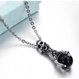 Collier En Titane Tête De Mort De Qualité Et De Quantité Garanties