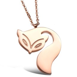 Collier En Titane En Forme De Renard Femelle, Complet Avec Spécifications