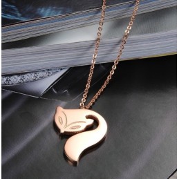 Collier En Titane En Forme De Renard Femelle, Complet Avec Spécifications